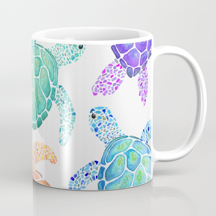 Sea Turtle - Colour Coffee Mug Gallery Image 1