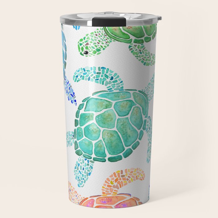 Sea Turtle - Colour Travel Mug Gallery Image 1
