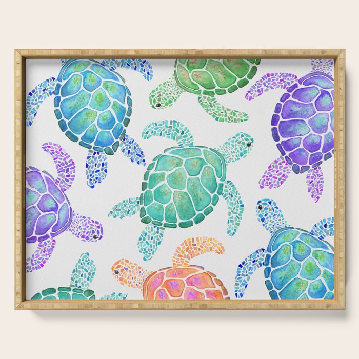 Sea Turtle - Colour Serving Tray Gallery Image 1