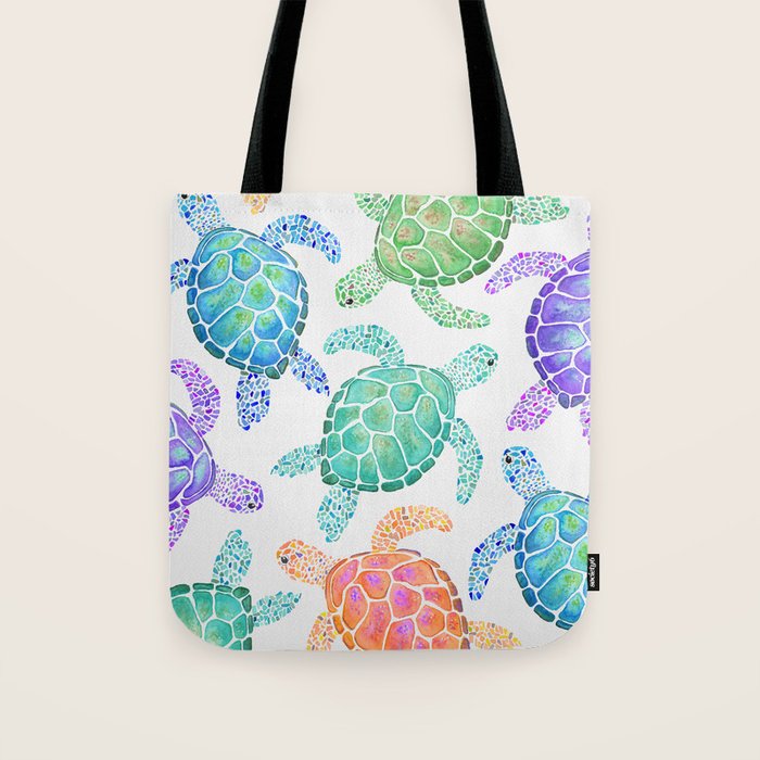Sea Turtle - Colour Tote Bag Gallery Image 1