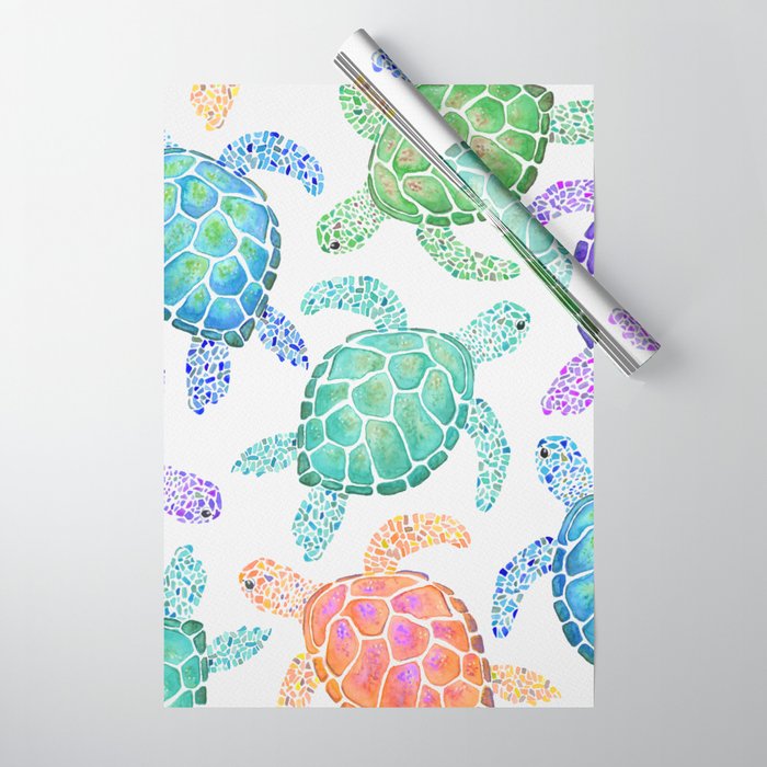 Sea Turtle - Colour Wrapping Paper Gallery Image 1