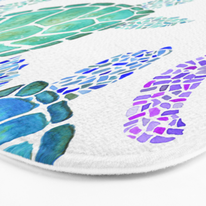 Sea Turtle - Colour Bath Mat Gallery Image 3