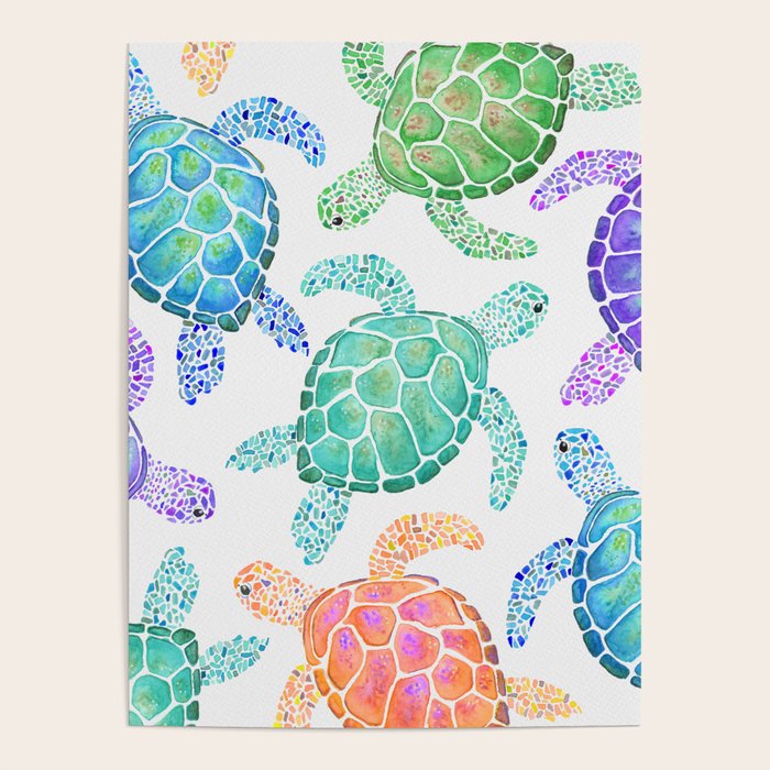Sea Turtle - Colour Poster Gallery Image 4
