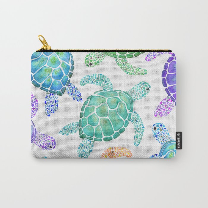 Sea Turtle - Colour Carry All Pouch Gallery Image 1