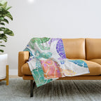 Sea Turtle - Colour Throw Blanket Gallery Image 1