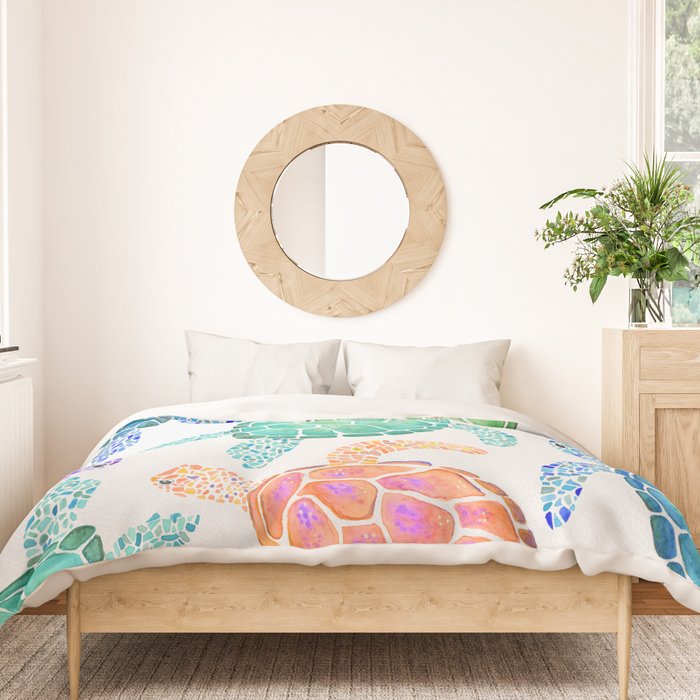 Sea Turtle - Colour Duvet Cover Gallery Image 3
