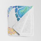 Sea Turtle - Colour Throw Blanket Gallery Image 3