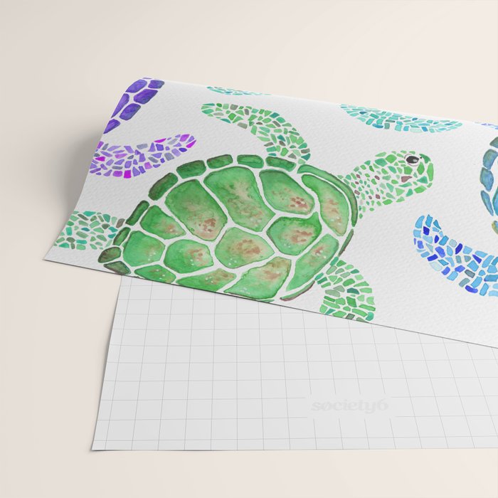 Sea Turtle - Colour Wrapping Paper Gallery Image 2