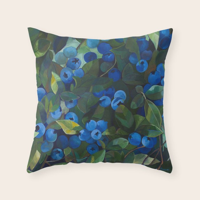 A Blueberry View Throw Pillow Gallery Image 1