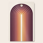 Gradient Arch III Warm Sunset Mid Century Modern Rainbow Cutting Board Gallery Image 1