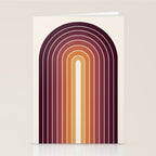 Gradient Arch III Warm Sunset Mid Century Modern Rainbow Stationery Card Gallery Image 2