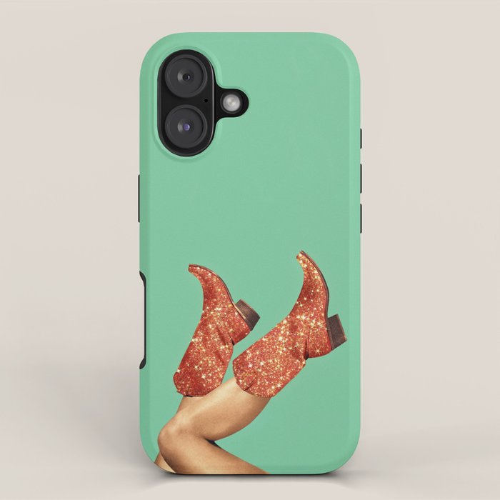These Boots - Glitter Showgirl Orange iPhone Case Gallery Image 1