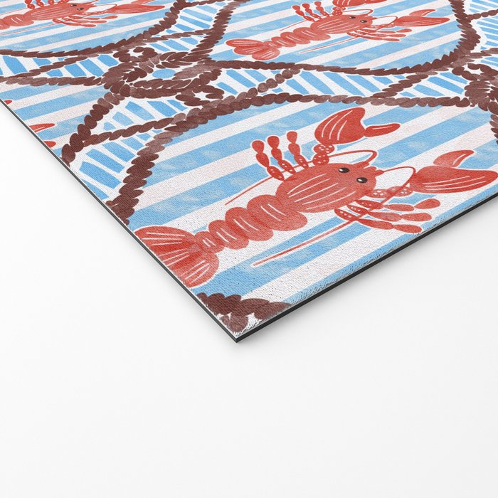 Coastal Lobster Elegance Welcome Mat Gallery Image 2