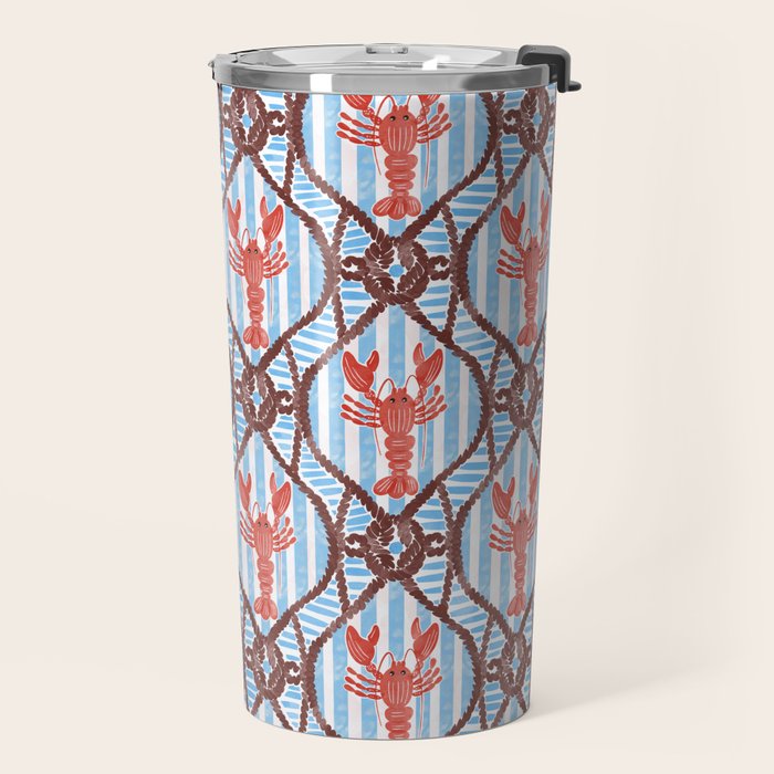 Coastal Lobster Elegance Travel Mug Gallery Image 2