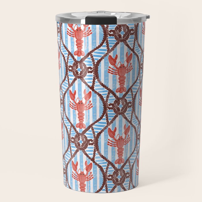 Coastal Lobster Elegance Travel Mug Gallery Image 1