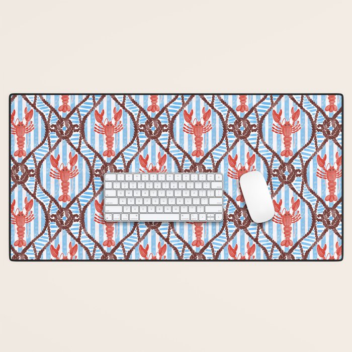 Coastal Lobster Elegance Desk Mat Gallery Image 1