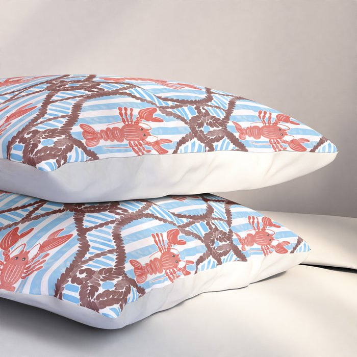 Coastal Lobster Elegance Pillow Sham Gallery Image 3