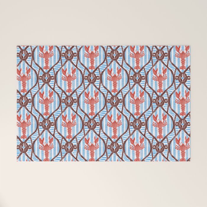 Coastal Lobster Elegance Welcome Mat Gallery Image 1