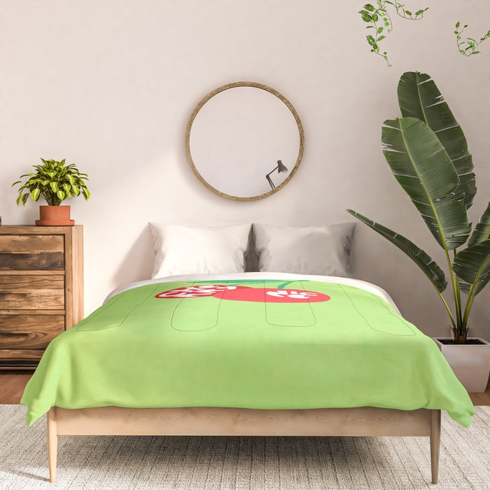 Big fruit Cherry duo with fun pun 'Cherry Nice'  Comforter Gallery Image 3