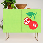 Big fruit Cherry duo with fun pun 'Cherry Nice'  Credenza Gallery Image 1