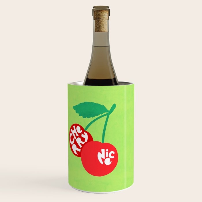 Big fruit Cherry duo with fun pun 'Cherry Nice'  Wine Chiller Gallery Image 1