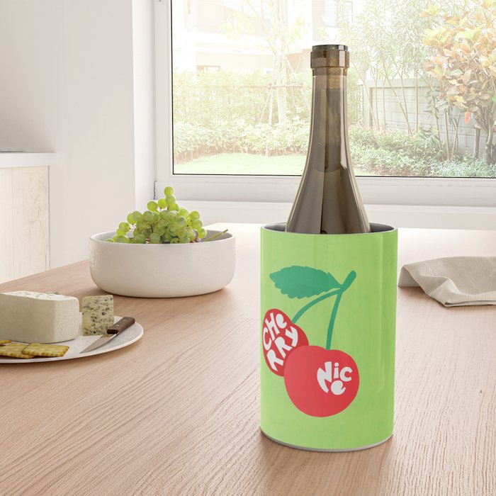 Big fruit Cherry duo with fun pun 'Cherry Nice'  Wine Chiller Gallery Image 4