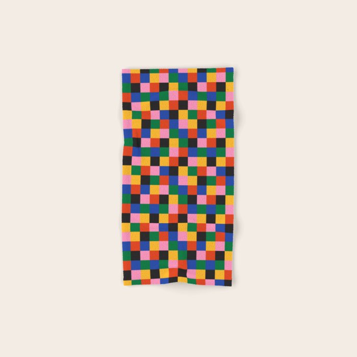 Bold Colorful Checks Pattern - Small XVII Bath Towel Gallery Image 1