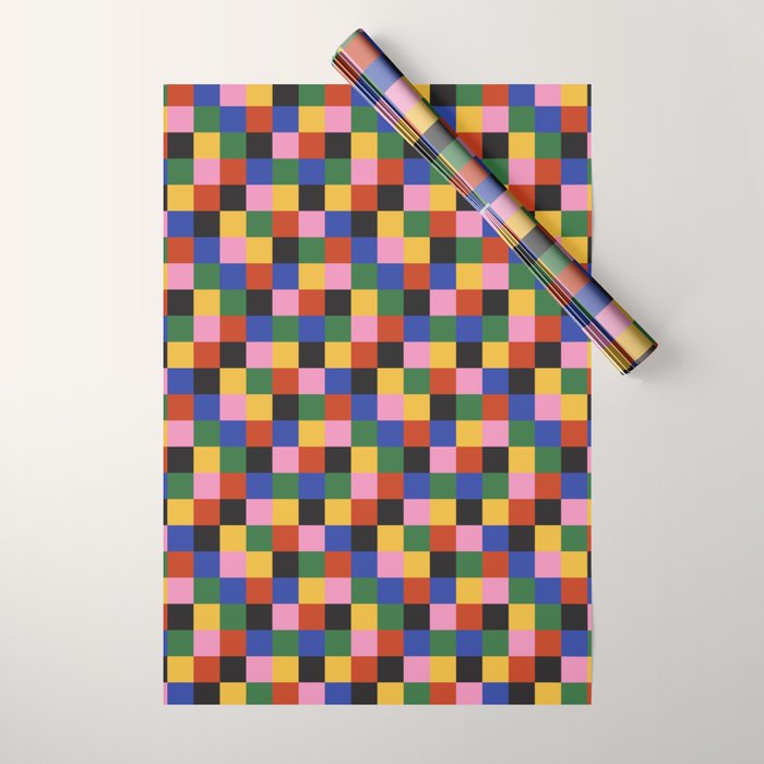 Bold Colorful Checks Pattern - Small XVII Wrapping Paper Gallery Image 1