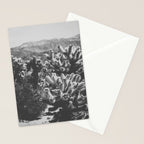 Cholla Cactus Garden (Black + White) Stationery Card Gallery Image 2