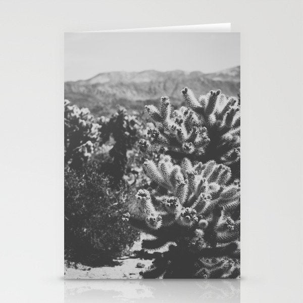 Cholla Cactus Garden (Black + White) Stationery Card Gallery Image 2