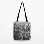 Cholla Cactus Garden (Black + White) Tote Bag Gallery Image 2