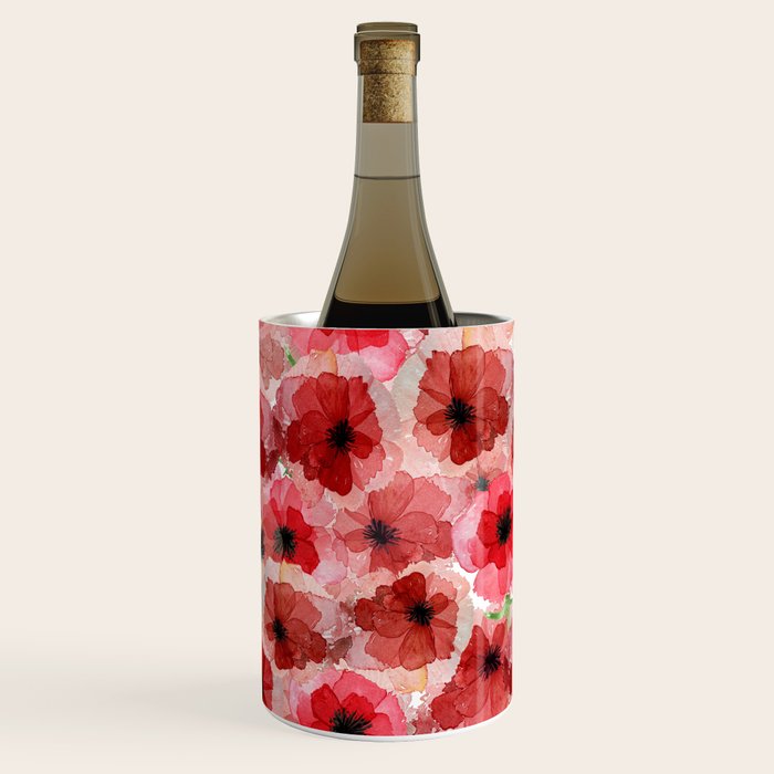 Pressed Poppy Blossom Pattern Wine Chiller Gallery Image 1