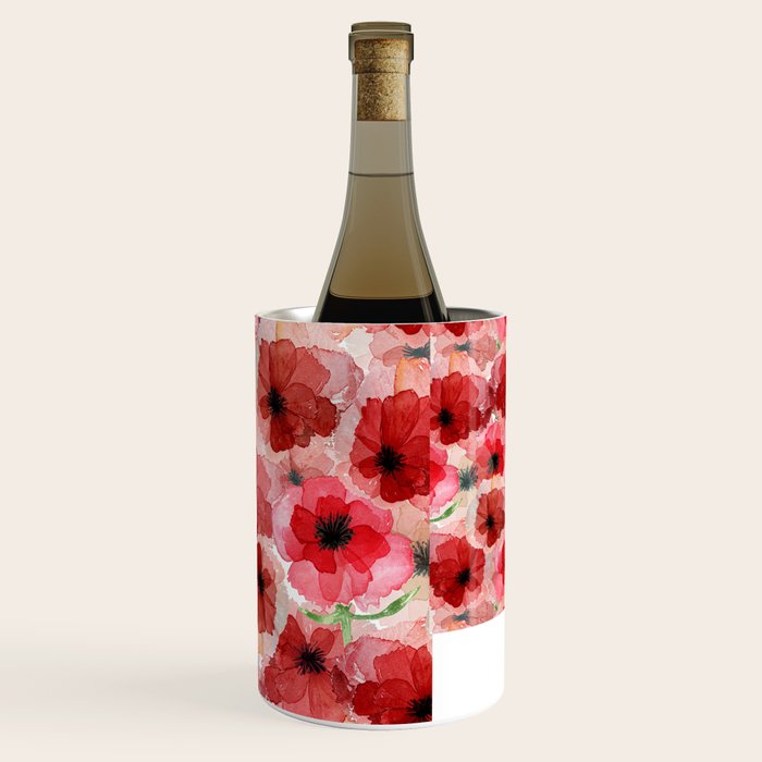 Pressed Poppy Blossom Pattern Wine Chiller Gallery Image 3