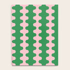 Bold Fun Ogee A-Go-Go Vertical Stripes Pop Pattern in Green and Pink Notebook Gallery Image 4