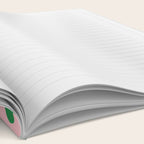 Bold Fun Ogee A-Go-Go Vertical Stripes Pop Pattern in Green and Pink Notebook Gallery Image 2