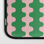 Bold Fun Ogee A-Go-Go Vertical Stripes Pop Pattern in Green and Pink Laptop Sleeve Gallery Image 3