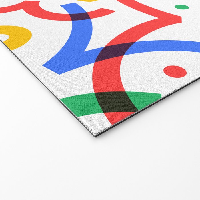 Colorful fun line doodle art pattern Welcome Mat Gallery Image 2