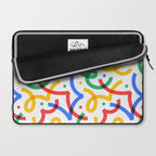 Colorful fun line doodle art pattern Laptop Sleeve Gallery Image 2