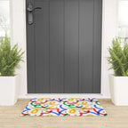 Colorful fun line doodle art pattern Welcome Mat Gallery Image 3