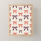 Christmas Bows Pattern Mini Art Print Gallery Image 1