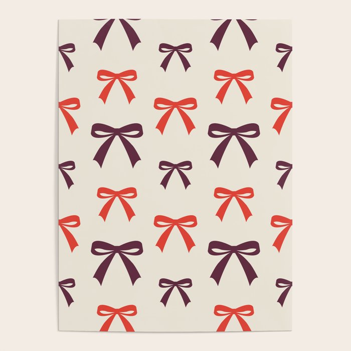Christmas Bows Pattern Poster Gallery Image 4