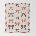 Christmas Bows Pattern Throw Blanket Gallery Image 2