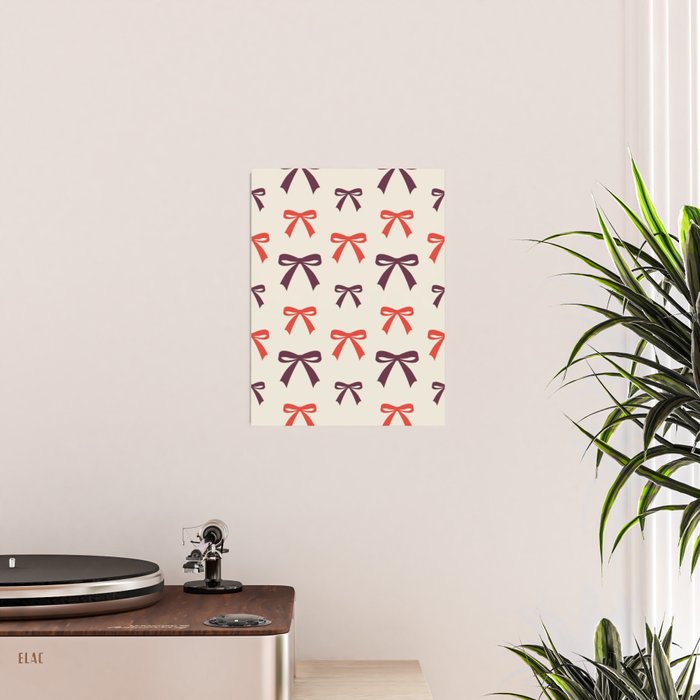 Christmas Bows Pattern Poster Gallery Image 2