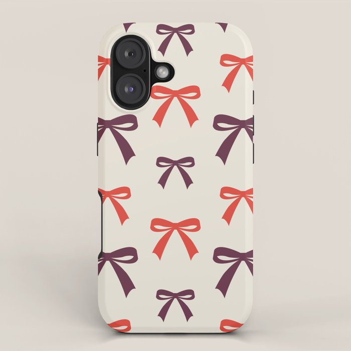 Christmas Bows Pattern iPhone Case Gallery Image 1