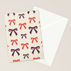 Christmas Bows Pattern Stationery Card Gallery Image 2