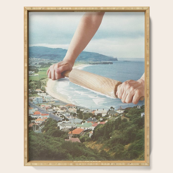 Waves Roller II - Sea waves rolling pin Serving Tray Gallery Image 1