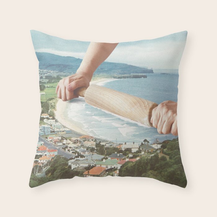 Waves Roller II - Sea waves rolling pin Throw Pillow Gallery Image 6