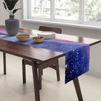 Galaxy Wolf Howling Rainbow Table Runner Gallery Image 2