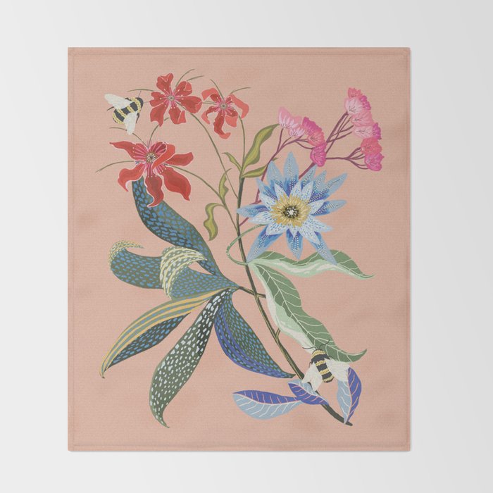 Bee Lunch Throw Blanket Gallery Image 2