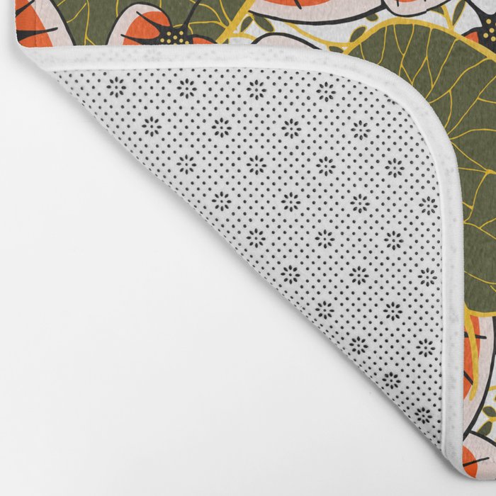 African leaves and flowers Bath Mat Gallery Image 2
